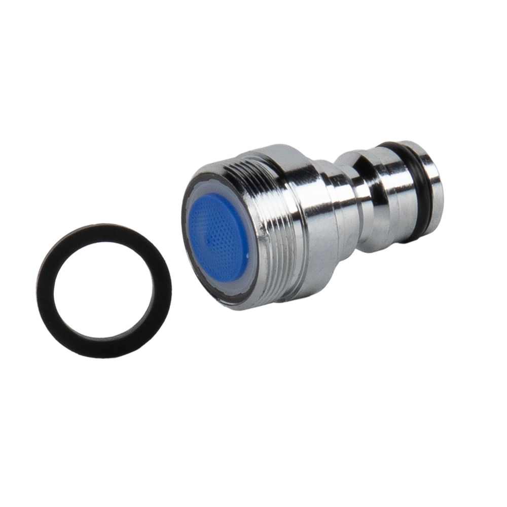 Przyłącze na kran GZ M24 mosiężne, chromowane do solidnego podłączenia węża ogrodowego | GKK00M24