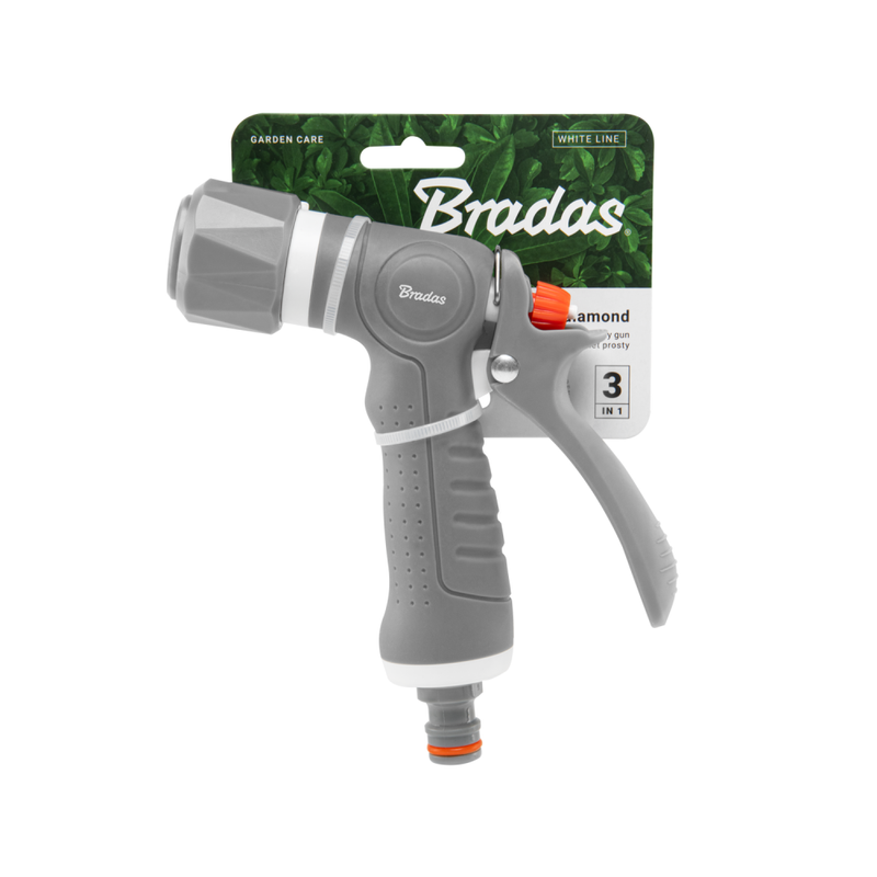 Pistolet prosty WHITE LINE  z regulacją strumienia do precyzyjnego podlewania DIAMOND | WL-EN12TK