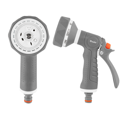 Pistolet 9‑funkcyjny WHITE LINE  z regulowanymi trybami strumienia do podlewania ogrodu DIAMOND  | WL-EN13TK