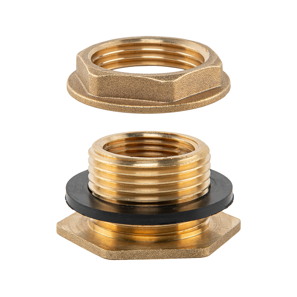Przepust zbiornika 3/4" x 1/2" długość 22 mm TANK CONNECTOR, trwały i szczelny | BR-P12034