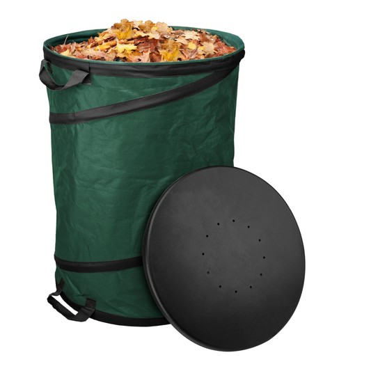 Kosz ogrodowy POP-UP 175 L składany ze sprężyną z twardym dnem do zbierania liści i odpadów | TQ-BSH175
