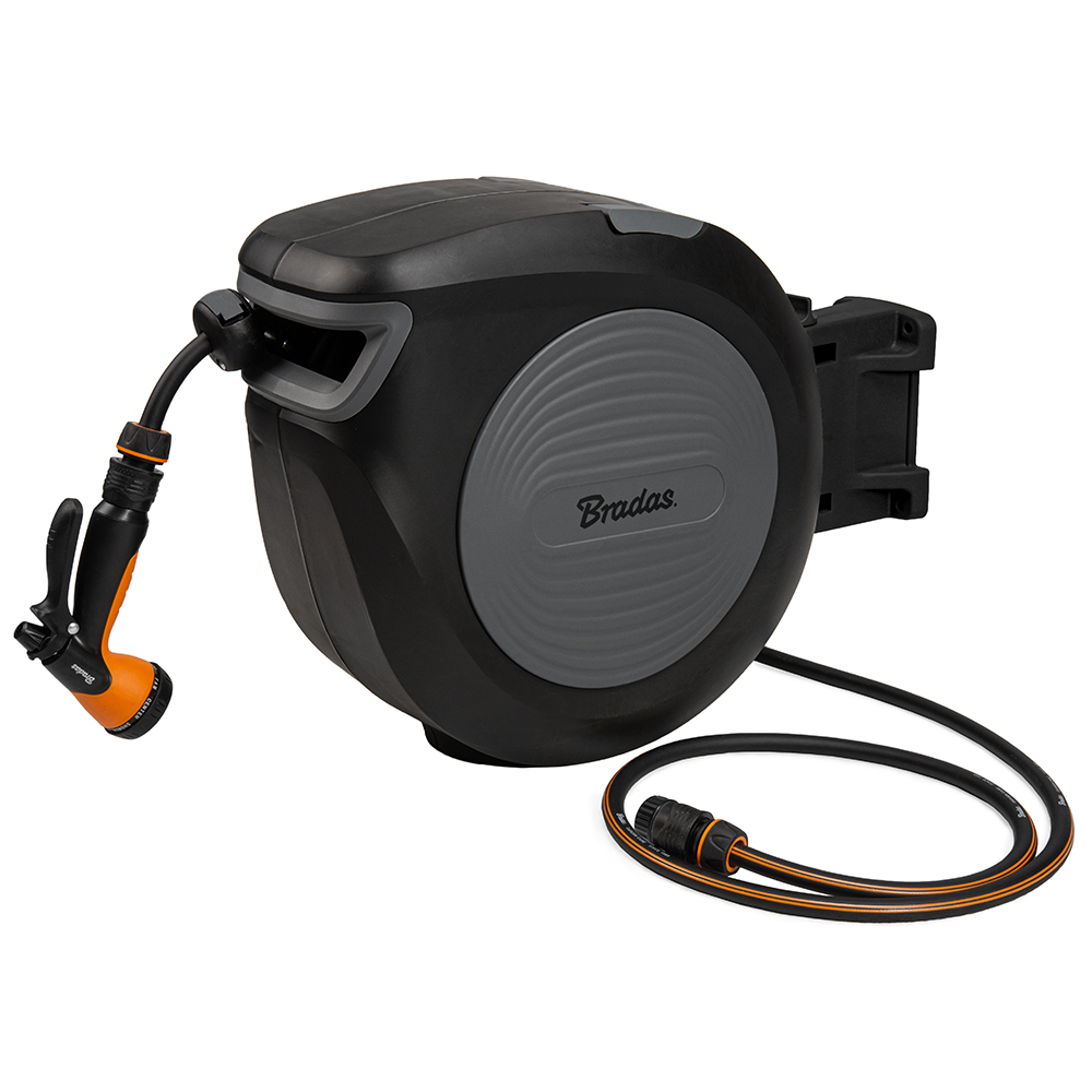 Automatyczny bęben ogrodowy z wężem 1/2 20 m i akcesoriami BLACK LINE | ECO-W1B20