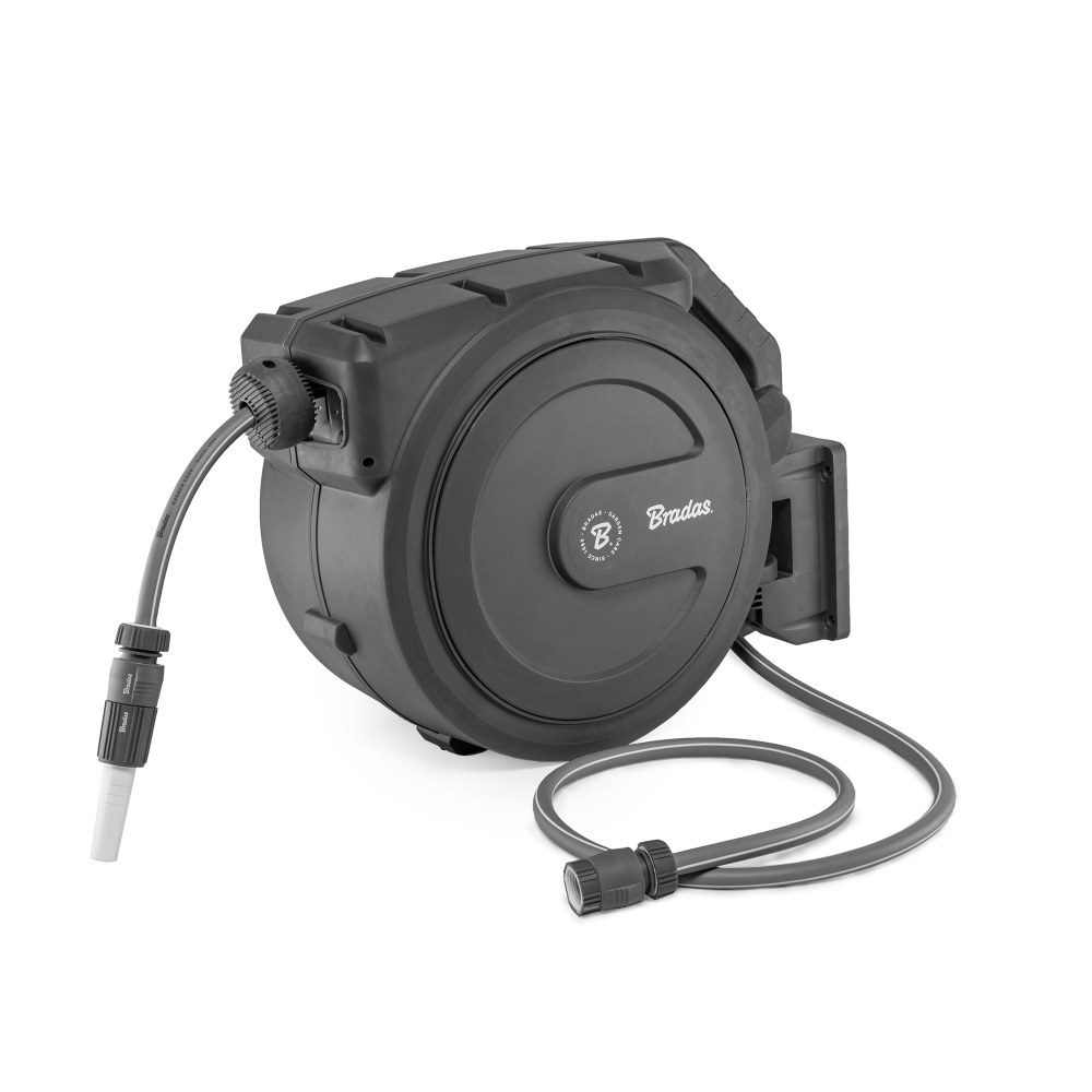 Automatyczny bęben ogrodowy WHITE LINE z wężem 1/2" 20 m i akcesoriami | WL-W7B20