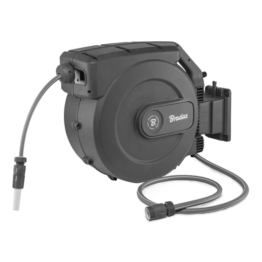 Automatyczny bęben ogrodowy WHITE LINE z wężem 1/2" 50 m i akcesoriami | WL-W7B50