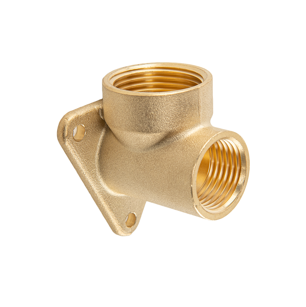 Kolano ścienne z gwintem GW 1/2" i 3/4" z mosiądzu, solidne i trwałe | BR-323412