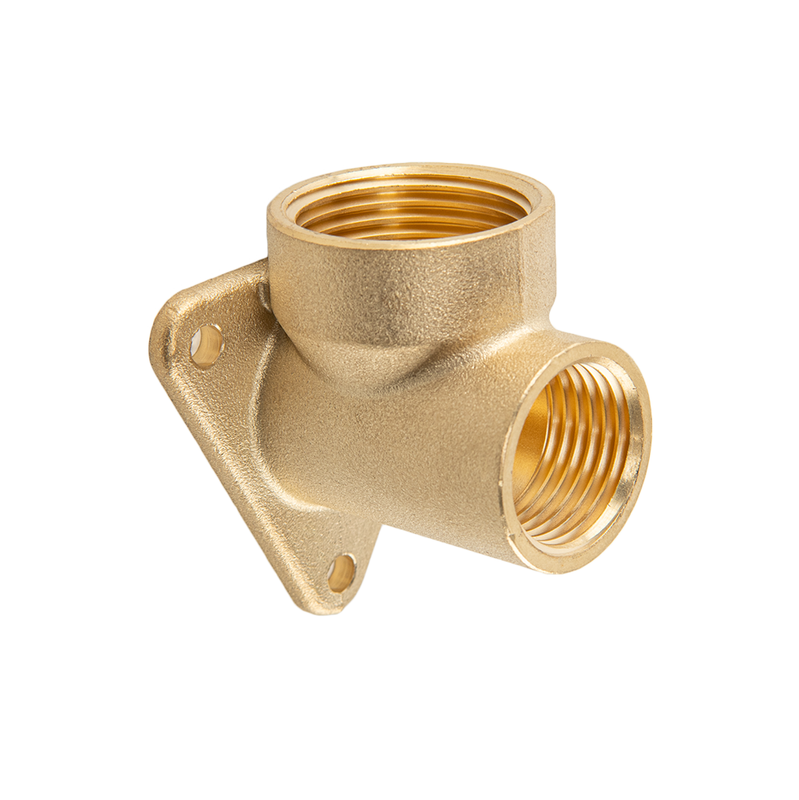 Kolano ścienne z gwintem GW 1/2" i 3/4" z mosiądzu, solidne i trwałe | BR-323412