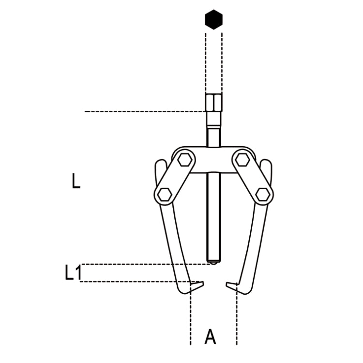 Ściągacz dwuramienny z ramionami wahliwymi 70mm  | 1515/2 - Centrum Techniczne Gałązka