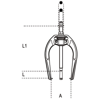 Ściągacz 3-ram.z ramionami wahliwymi 18-90mm | 1517/90 - Centrum Techniczne Gałązka