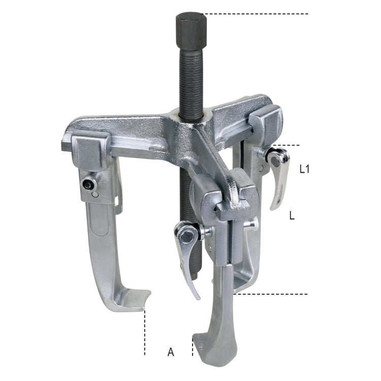Ściągacz uniwersalny 3-ramienny z regulacją i blokadą 50-130mm | 1519/1