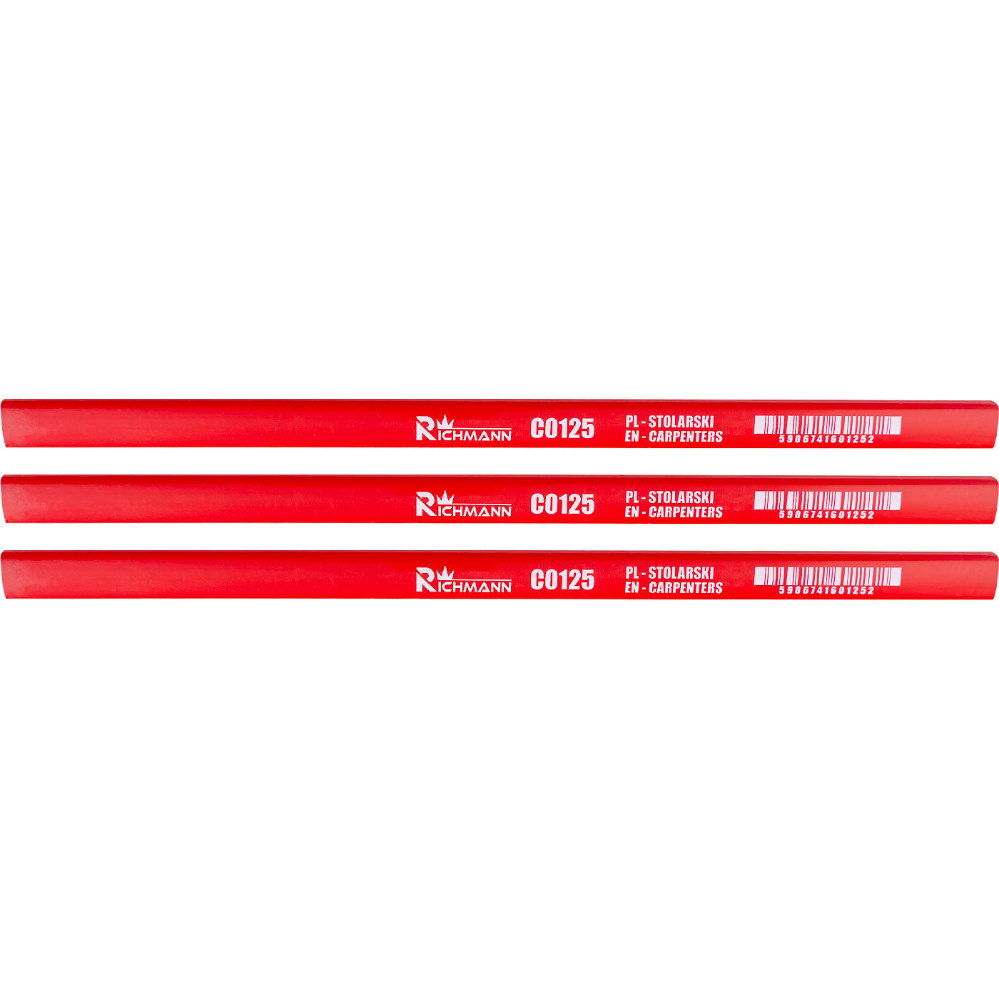 Ołówek stolarski 25cm 3 szt. + temperówka | C0124 - Centrum Techniczne Gałązka