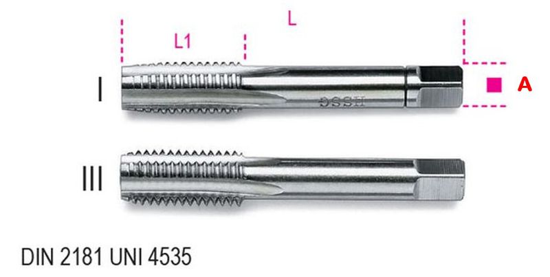 Zestaw 2szt. gwintowników ręcznych drobnozwojowych HSS M14x1.25 | 434/14X1.25