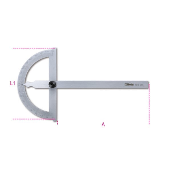 Kątomierz łukowy 120mm | 1676/120 - Centrum Techniczne Gałązka