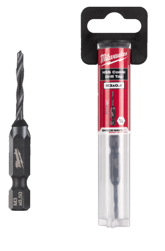 Profesjonalny gwintownik kombi M3x52mm HSS-G posiadający uchwyt 1/4 hex do metalu | 4932498261
