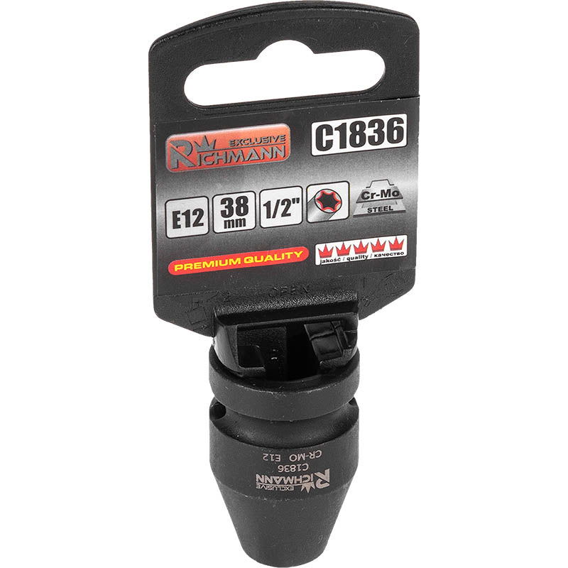 Nasadka 1/2" udarowa torx wewnętrzny Cr-Mo E14 | C1837 - Centrum Techniczne Gałązka