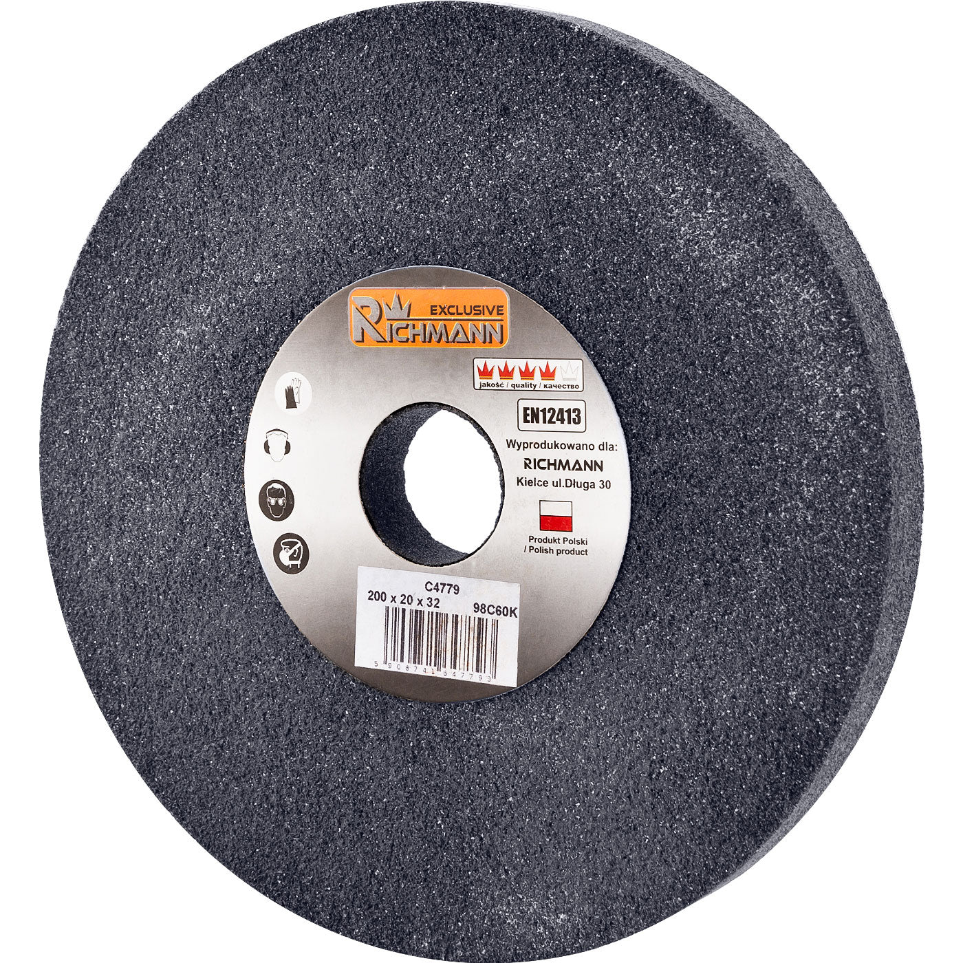 Ściernica ceramiczna czarna 200x20x32mm | C4779 - Centrum Techniczne Gałązka