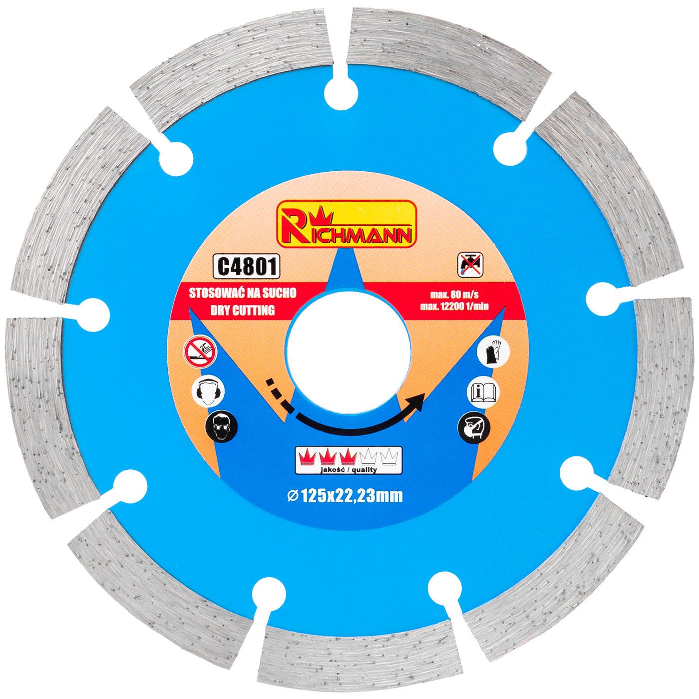 Tarcza diam. segment 125mm do utwardzonego betonu | C4801 - Centrum Techniczne Gałązka