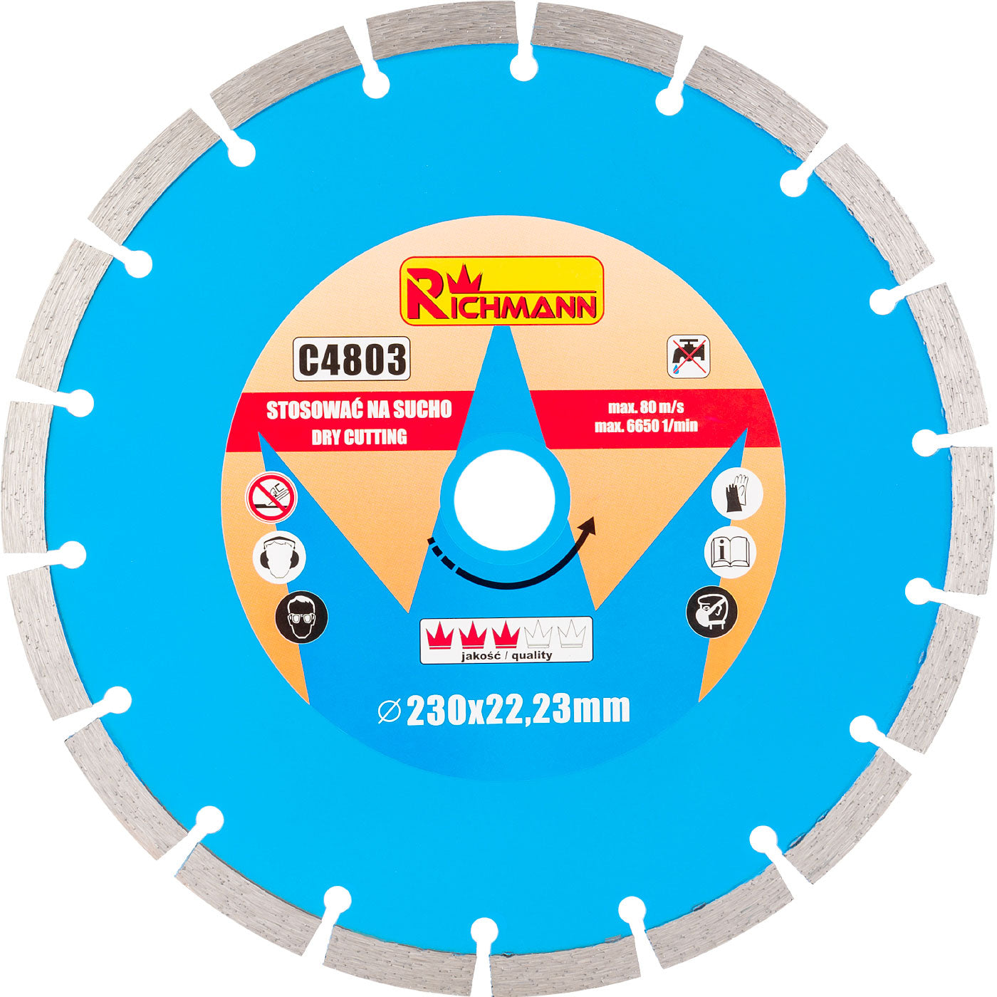 Tarcza diamentowa segment 230mm | C4803 - Centrum Techniczne Gałązka