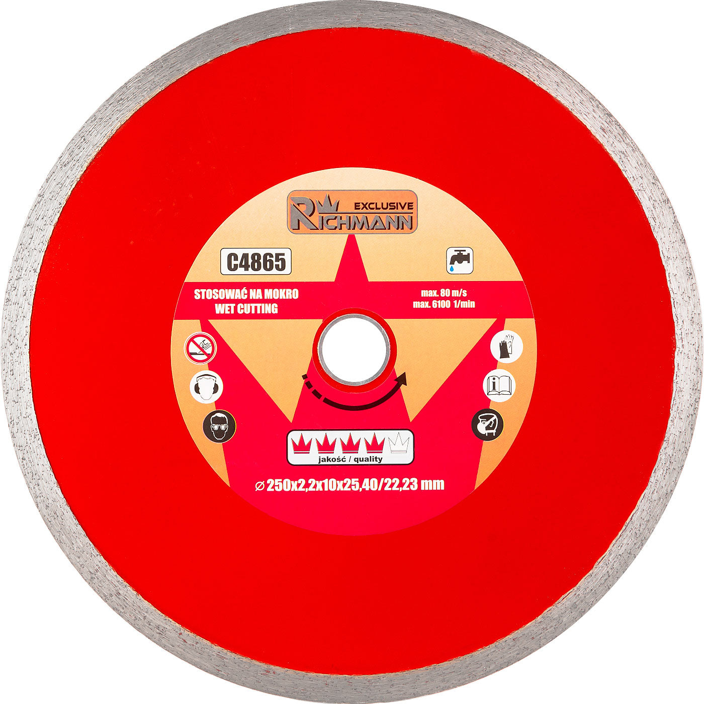 Tarcza diam. pełna cienka 250mm | C4865 - Centrum Techniczne Gałązka