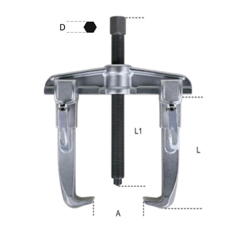 Ściągacz uniwers.2-ram.z blok.40-90mm | 1502/0