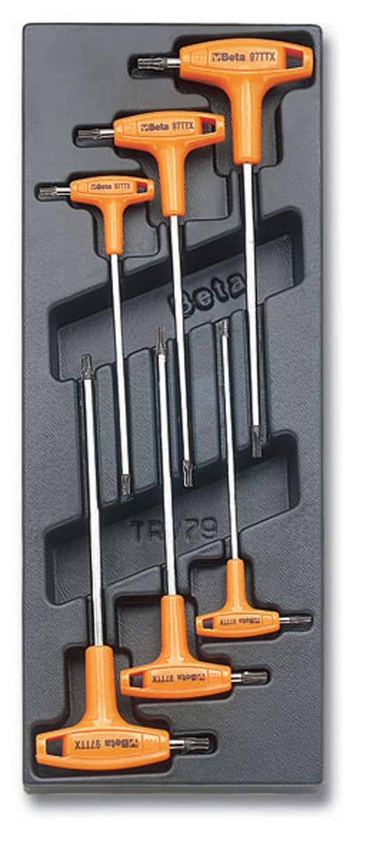 Komplet kluczy trzpieniowych TORX z rękojeścią 6 szt. | 2424/T55