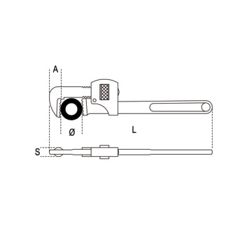 Klucz do rur STILLSON 1.1/2" | 360/350 - Centrum Techniczne Gałązka