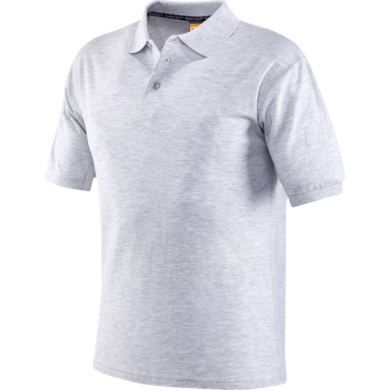 Koszulka polo ECO jasnoszara 2XL bawełniana wygodna na co dzień | 471029/XXL