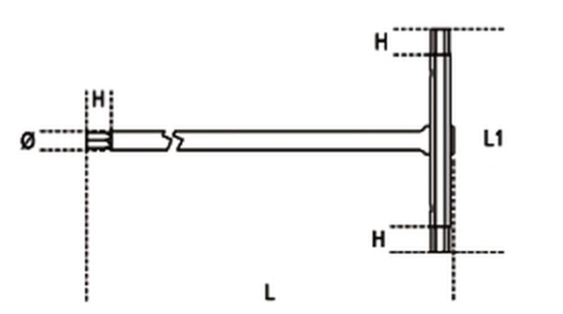 Klucz trzpieniowy typu T 4.5mm | 951/4.5