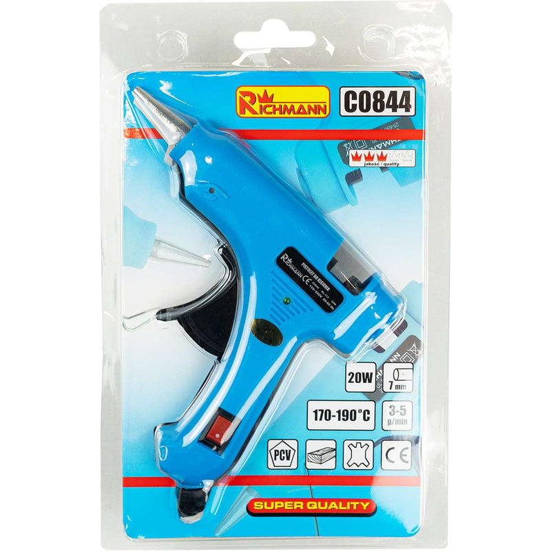 Kompaktowy pistolet do kleju 7mm o mocy 20W idealny do precyzyjnych prac hobbystycznych i dekoracyjnych | C0844