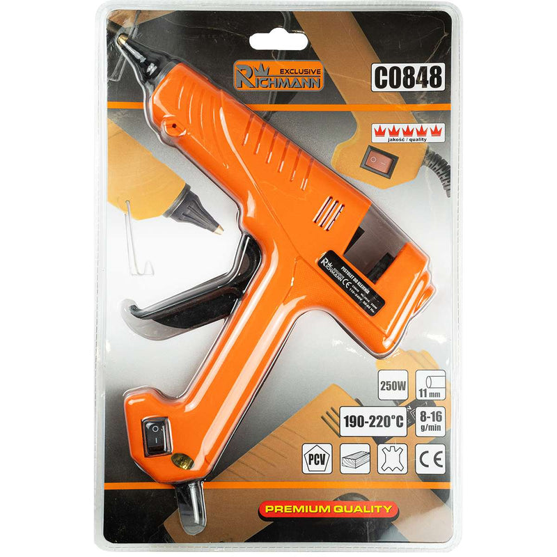 Mocny pistolet do kleju 11mm o mocy 250W zapewniający błyskawiczne nagrzewanie i dużą wydajność | C0848