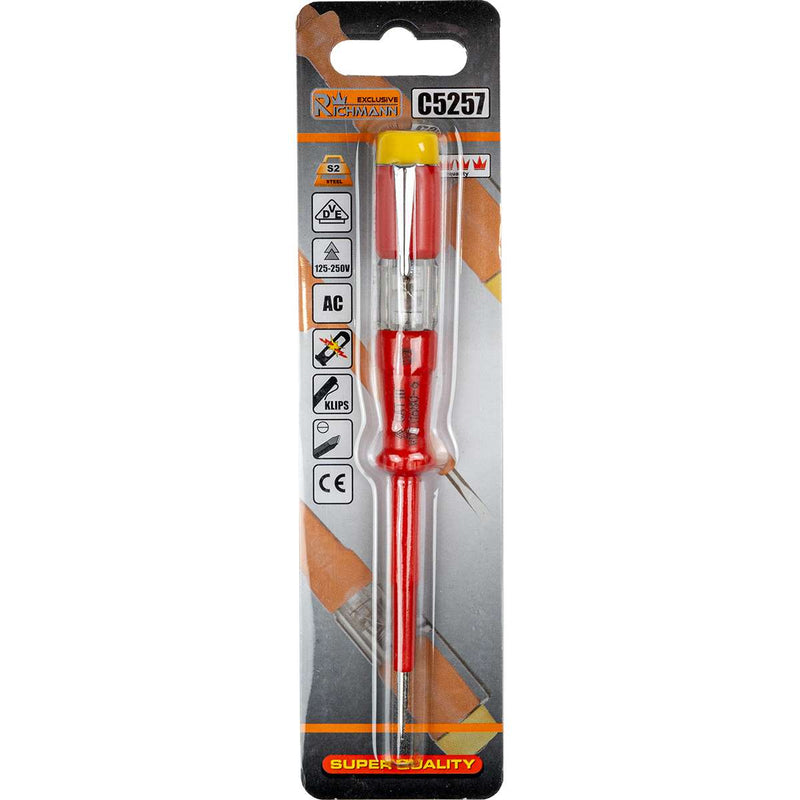 Bezpieczny próbnik napięcia 140mm z certyfikatem VDE do prac pod napięciem do 250V | C5257