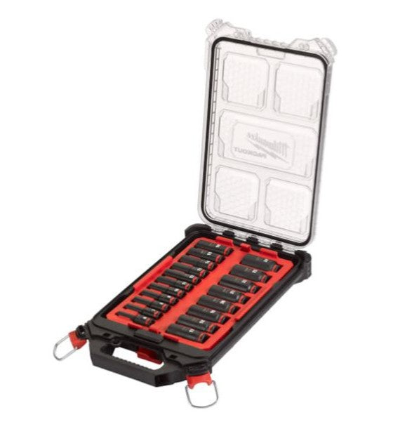 Długie nasadki udarowe Shockwave 3/8" 19 sztuk 6-24 mm zamknięte w skrzyni Packout | 4932480946