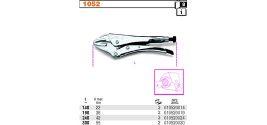 Szczypce nastawne samoblokujące Morse'a 140mm | 1052/140 - Centrum Techniczne Gałązka