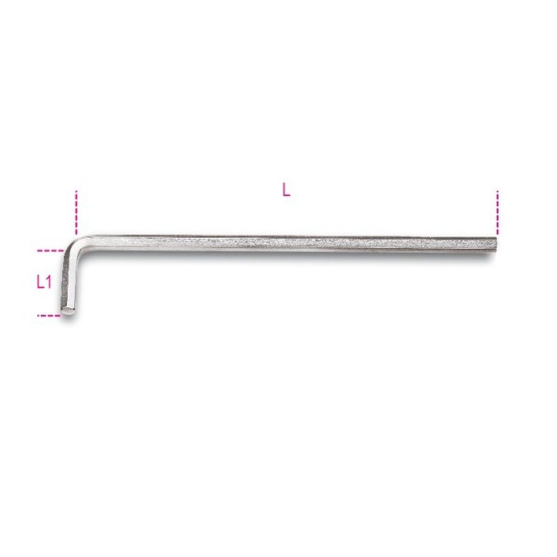 Zestaw kluczy trzpieniowych długich chromowanych 2-10mm 12szt. | 96LC/SC12