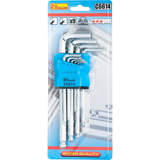 Zestaw klucze imbusowe 1.5-10 mm, 9 elementów | C6614 - Centrum Techniczne Gałązka