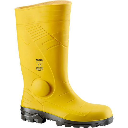 Buty robocze wysokie PCW S5 żółte r.40 – wodoodporne, z podnoskiem i antypoślizgowe| 570110/40
