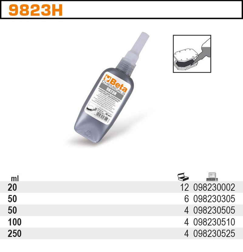 Płynna uszczelka o dużej sile łączenia do płaskich powierzchni 50ml | 9823H/50T - Centrum Techniczne Gałązka