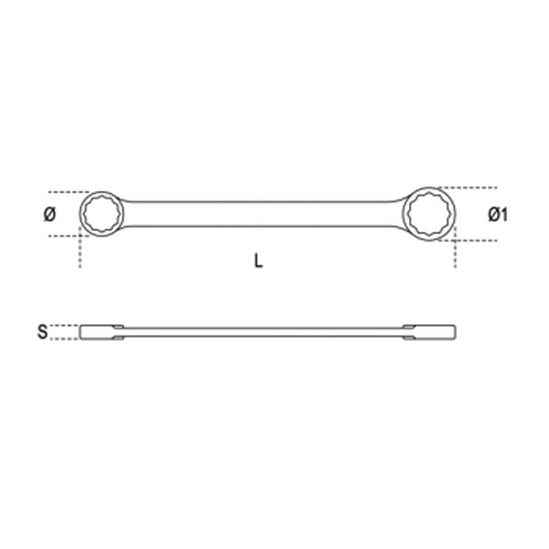 Klucz oczkowy prosty dwustronny 10x11mm | 95/10X11