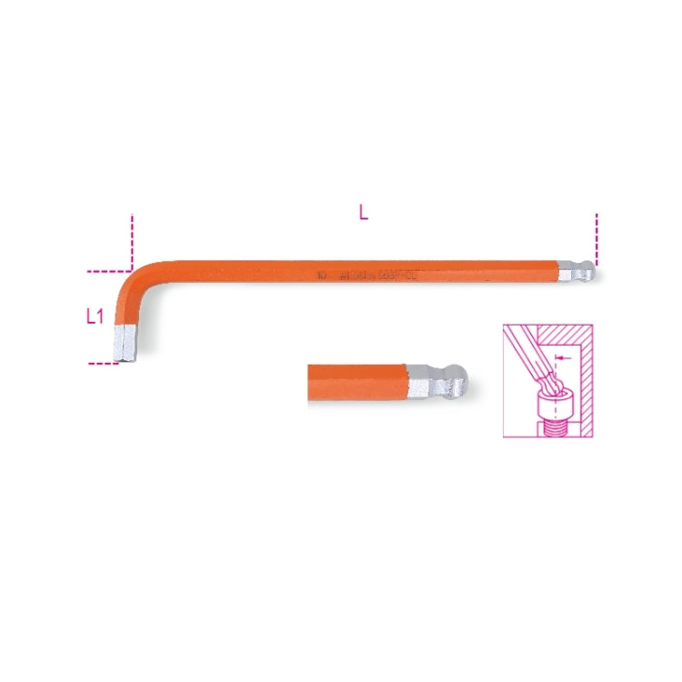 Klucz trzpieniowy z kulistą końcówką oznaczony kolorem 1.5mm | 96BP-CL/1.5