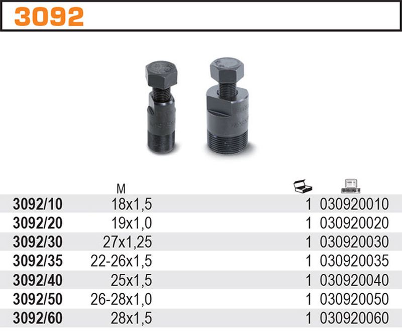 Ściągacz koła zamachowego z gwintem zewnętrznym M18x1,5 | 3092/10 - Centrum Techniczne Gałązka