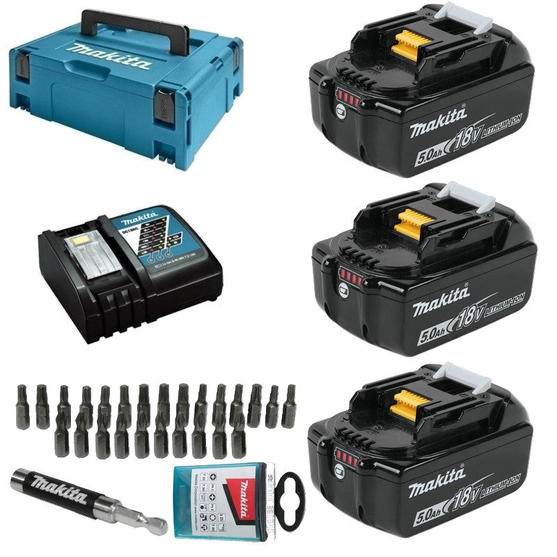 MAKITA ZESTAW NARZĘDZI COMBO 3SZT 3x5AH 18V BL | DLX202T3