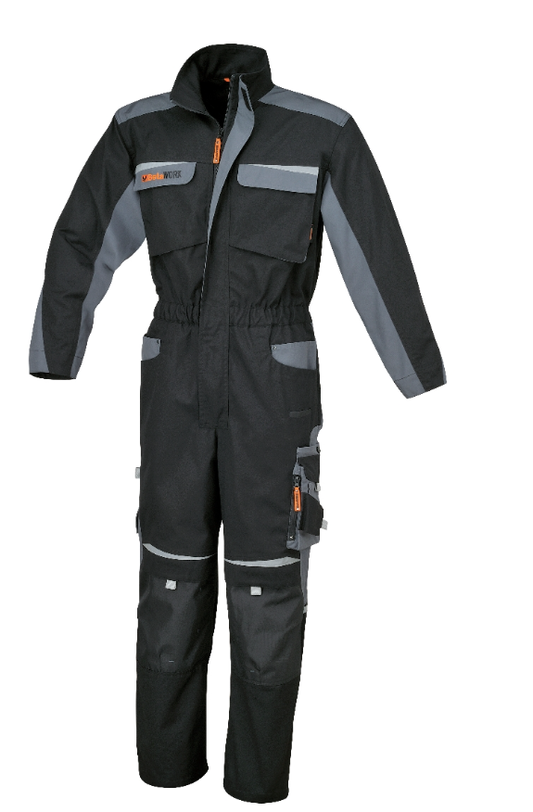 Kombinezon roboczy czarno-szary rozm. 3XL – wygodny, trwały i funkcjonalny do pracy | 7825/XXXL