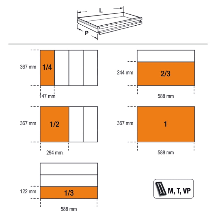 Wózek narzędziowy c37 8 szuflad czerwony | 3700/C37/8-R