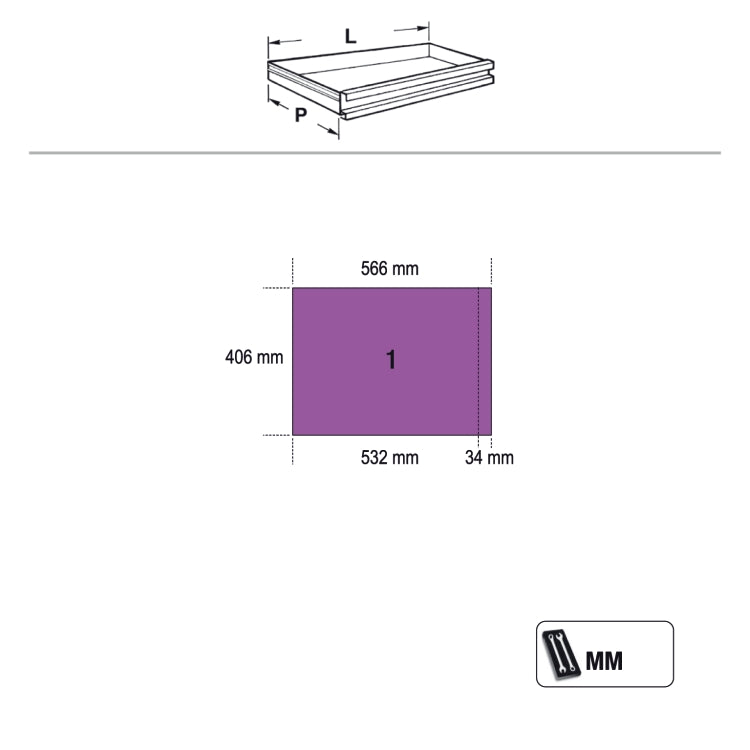 Moduł stały z 3 szufladami i szafką 2-drzwiową system C45PRO | 4500/C45PRO/M3A