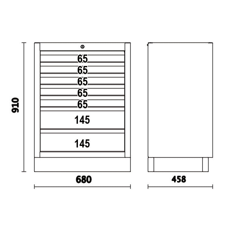 Moduł stały z 7 szufladami do systemu C45PRO | 4500/C45PRO/M7