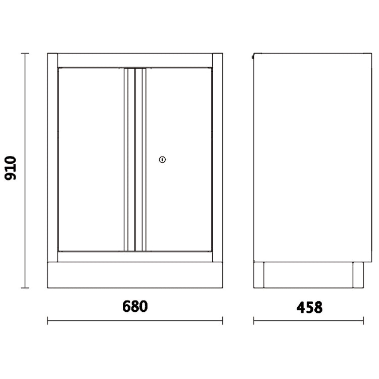 Moduł stały dwudrzwiowy z zamkiem system C45PRO | 4500/C45PRO/MA