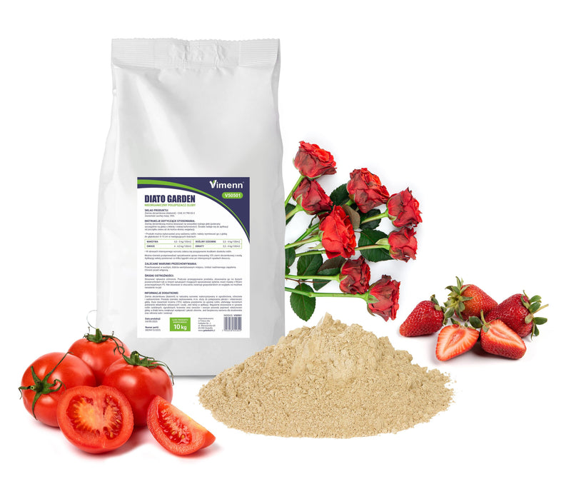 ZIEMIA OKRZEMKOWA DLA ROŚLIN NAWÓZ ŚLIMAKI MRÓWKI MSZYCE DIATOGARDEN 10kg | V50501