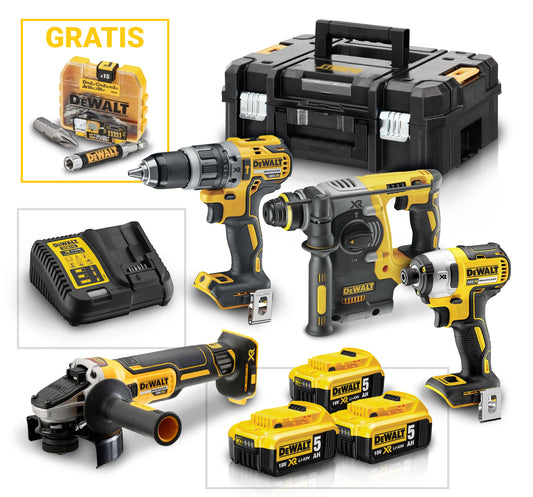 DEWALT ZESTAW COMBO 4SZT NARZĘDZI 3X5AH 18V | DCK422P3T
