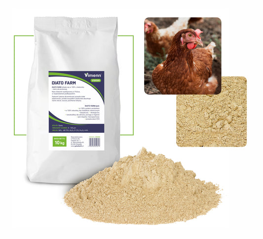 ZIEMIA OKRZEMKOWA DLA DROBIU KUR CHOROBY PTASZYŃCA PASOŻYTY DIATOFARM 10kg | V50500