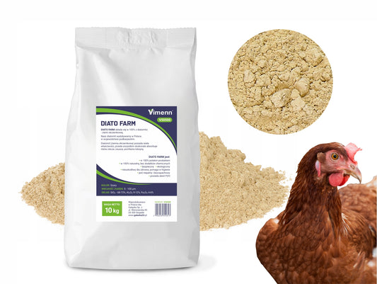 ZIEMIA OKRZEMKOWA DLA DROBIU KUR CHOROBY PTASZYŃCA PASOŻYTY DIATOFARM 10kg | V50500