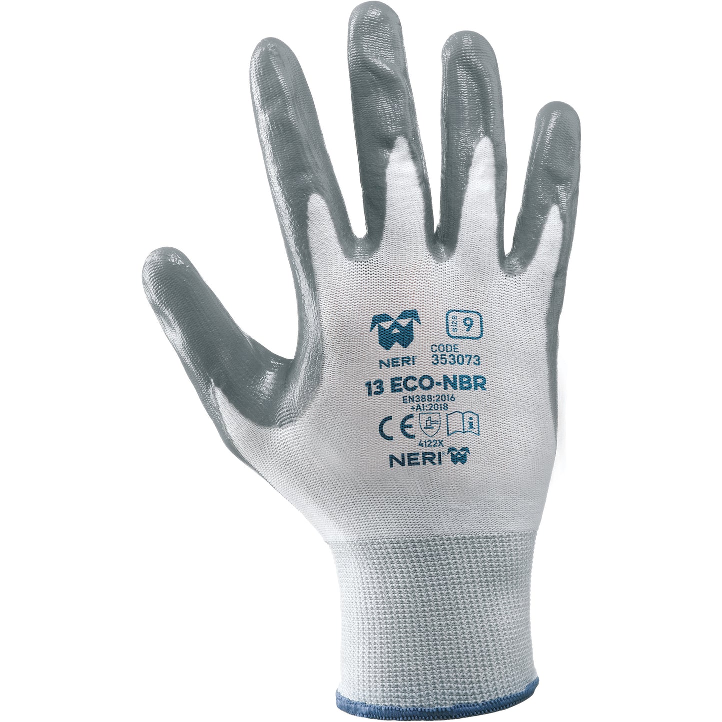 Rękawice robocze 13ECO-NBR r.10/XL powlekane, olejoodporne, wygodne | 353073/10